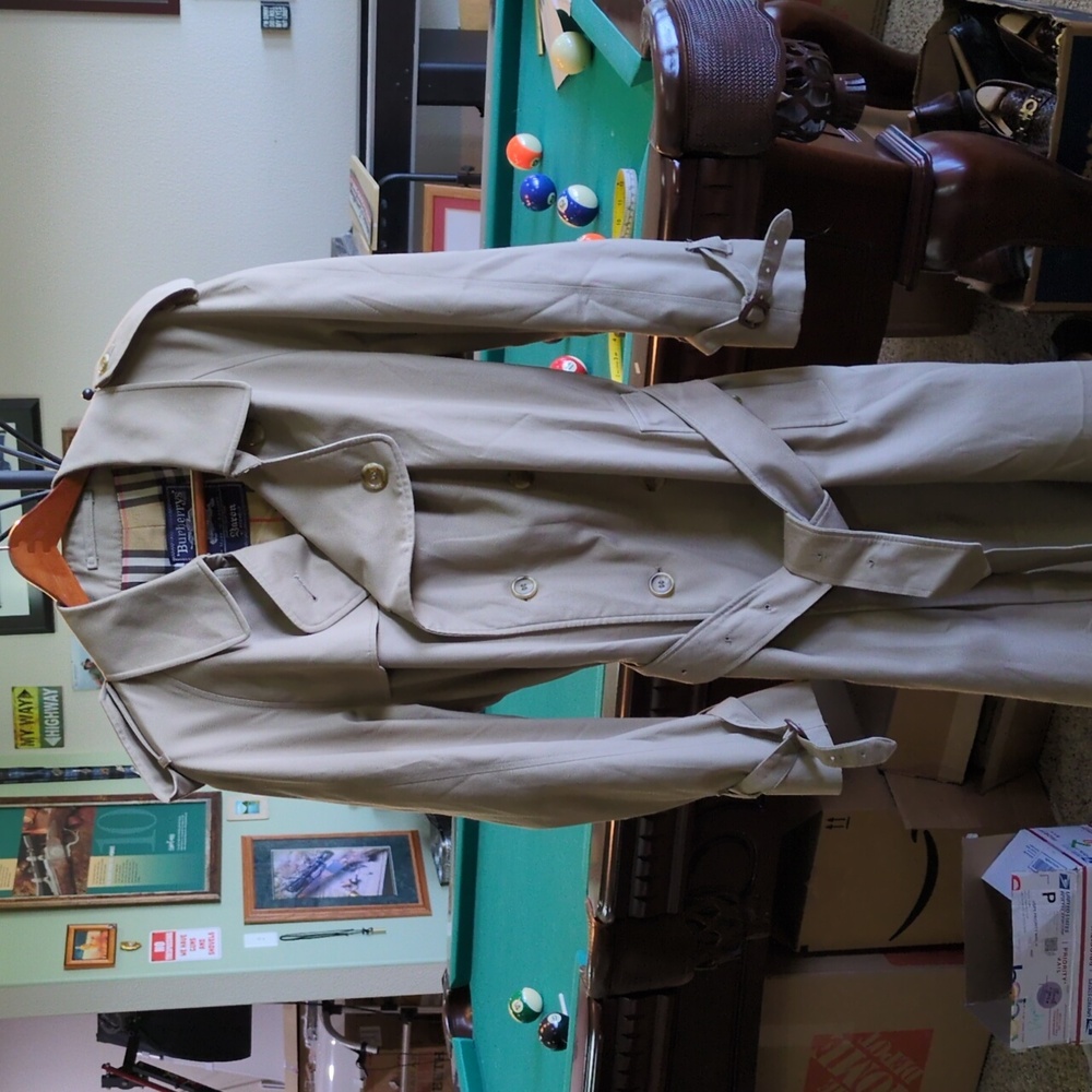 Burberry Tan Double-Breasted Trench Coat. Mens Make an offer.